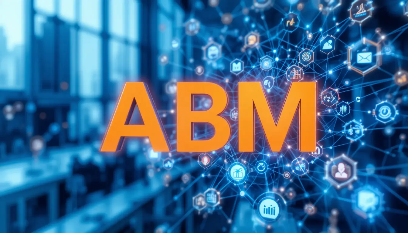 AI-powered B2B lead generation and account-based marketing concept