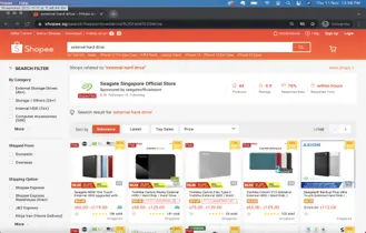 Seagate e-commerce campaign — Shopee and Lazada advertising Singapore Asia