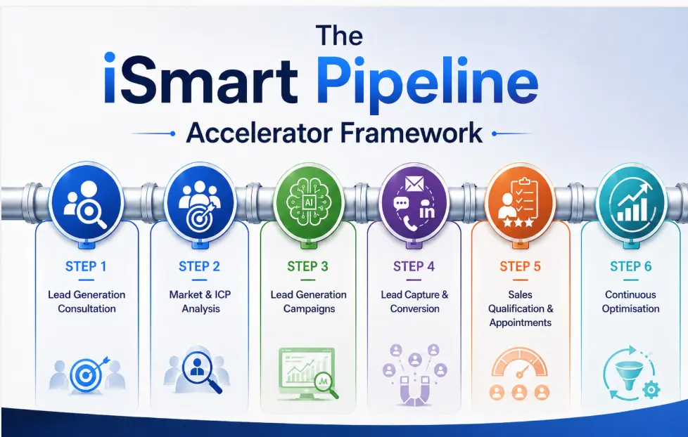 The iSmart AI Lead Generation System — 6-step Pipeline Accelerator Framework